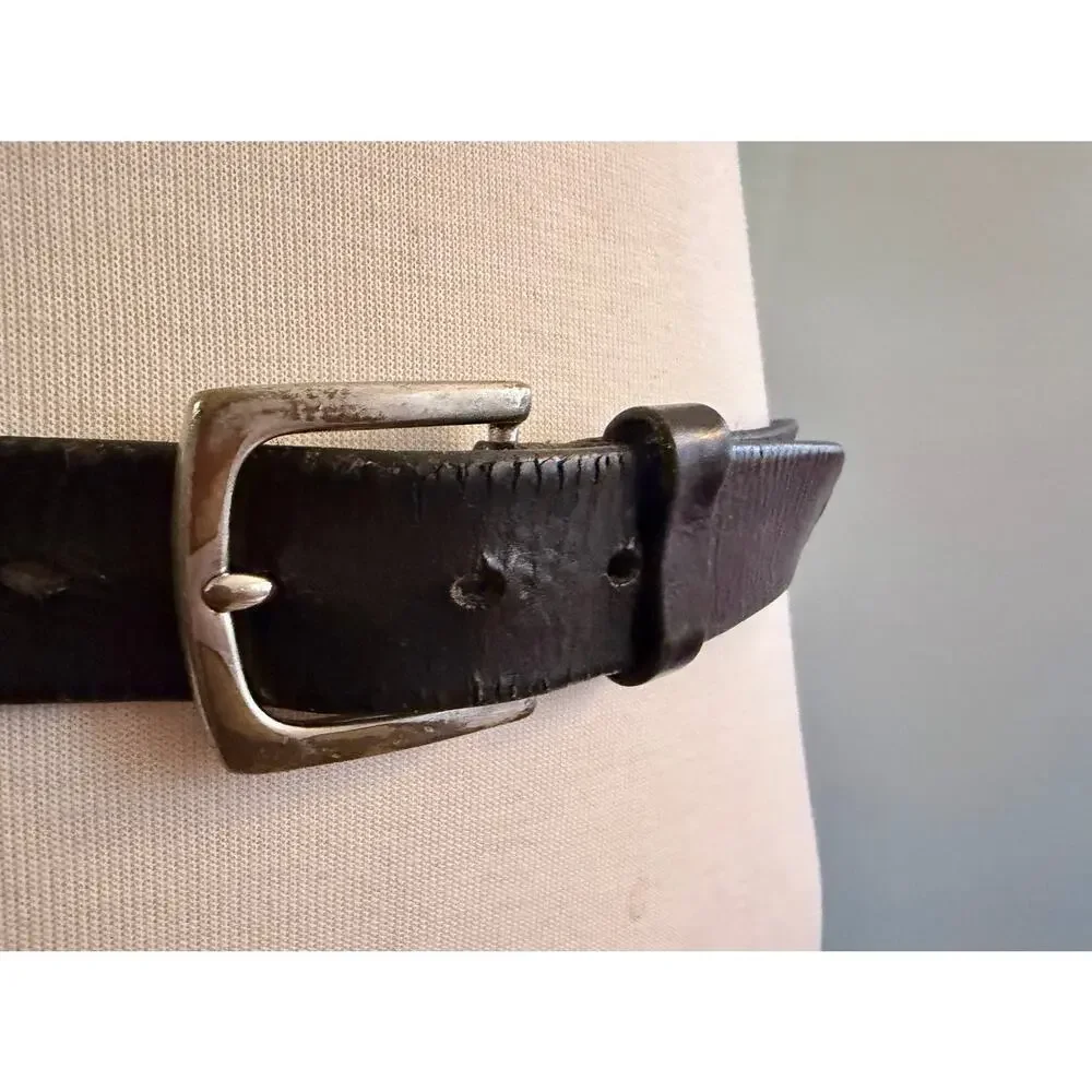 GAP 1969 Distressed Black Leather Belt Mens sz XL